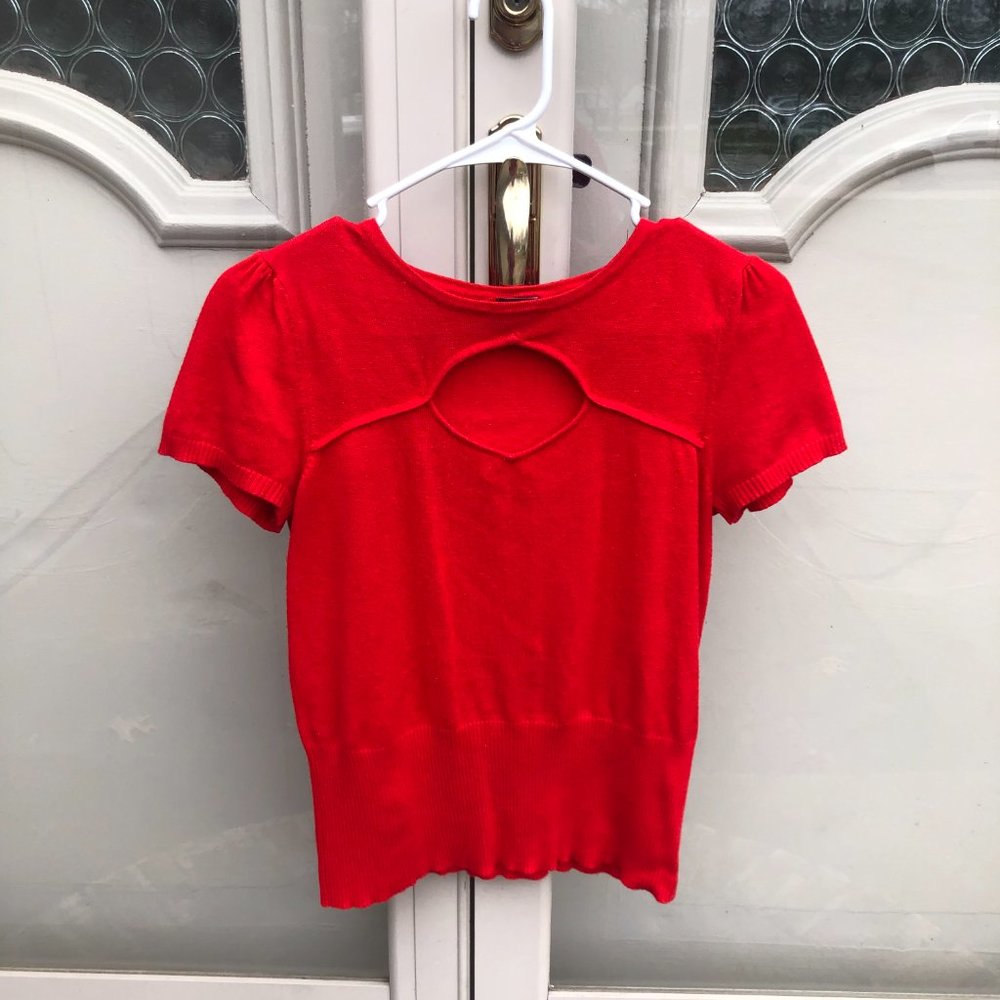 Valentine’s Peephole Sweater - Cherry Red (S/5-6)